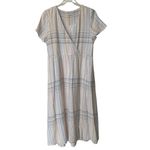 Madewell Clara Midi Dress plaid linen blend size S Photo 1
