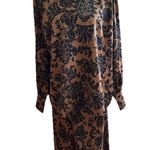 Soft Surroundings Two Piece Skirt Set Sz L Floral Damask Print Boho Whimsigoth Photo 3