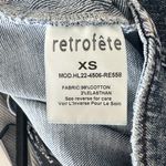 Retrofete Dress Womens XS Denim Fitted Belted Festival Boho Fringe Cowgirl Jean Blue Photo 11