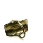 Blue and silver tone cocktail ring Photo 2