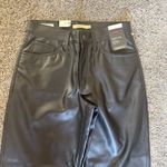 Levi's NWT Women's Faux Leather Baggy Dad Pants, Slippery Slope, Black 27 * 30 Photo 7