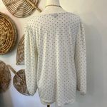 Ann Taylor Factory Polka Dot Ruffle Blouse Black White Long Sleeve Ballet Core M Size M Photo 5