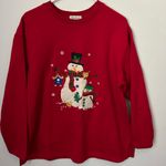 Westbound  VTG Red Snowman Christmas XMAS Sweatshirt Size Large Photo 0