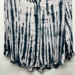Women's Button Front Tie Dye Shirt Size XL Long Sleeve Ceam & Gray Photo 3