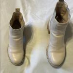 GBG White Minimalist Ankle Boots with Medium Chunky Heel size 9 Photo 2