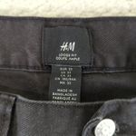 H&M Loose Fit Black Wash Denim Jeans Women's Size 33 Baggy Relaxed Rigid Denim Photo 6