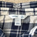 Old Navy  Blue and White Button Down Shirt Photo 1