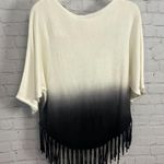 New Directions Petite New ombre boho pullover sweater with fringe Small Petite Size 8P Photo 6