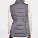 CALIA Asymmetric High Collar Quilted Vest Gray Photo 1