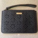 Kate Spade Black Floral Laser Cut Minimalist Coastal Preppy Old Money Wristlet Photo 0