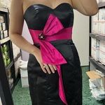 Hannah S bow rhinestone strapless dress padded Photo 0