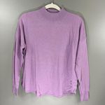 Madewell NEW Ashbury Mock Neck Pullover Sweater Long Sleeve Purple Small Photo 0