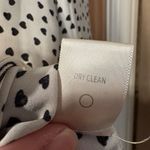 Max Studio All Over Heart Design Women’s Black White Long sleeve Blouse Large Photo 6