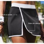 Alo Yoga Alo Airbrush Streamlined Skirt Black White Slit Sports Tennis Athletic Skort L Photo 3