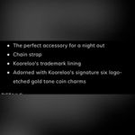 Kooreloo Rich Blue Velour Mini Bag Black Leather Trim Chain Strap Luxury Purse Blue Photo 12