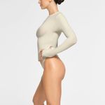 SKIMS Cotton Jersey Long Sleeve T-Shirt In Bone Size XS Photo 1