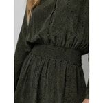 Rails Jasmine Olive Speckled V-neck Long Sleeve Smocked Waist Mini Dress Size L Photo 10