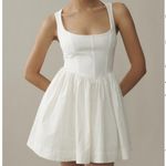 Anthropologie  BHLDN Corset Fit & Flare Mini Dress in White Ivory Size Small Photo 1