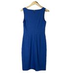 Banana Republic  Sheath Dress Womens 2 Blue Sleeveless Notch Neck Career Work Photo 2