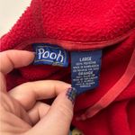 Disney Vintage  Winnie the POOH Tigger Fleece Pullover Sweatshirt Size Large Red Photo 5