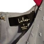 Lulus  Light Blue Much Love Swiss Dot Long Sleeve Tie Front Mini Dress Size S Photo 4