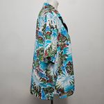 Bonworth Vintage  Turquiose Tropical Hawaiian Button Down Size MP Photo 2