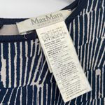 Max Mara  Blue Navy White Print Sheath Stretch Photo 66