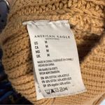 American Eagle Cable Knit Ribbed Tan Camel Caramel Brown Cowl Neck Sweater Tunic Photo 5