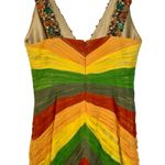 NWT Mandalay Multicolor Silk Beaded Pleated Mermaid Maxi Long Evening Gown Sz 4 Green Photo 7