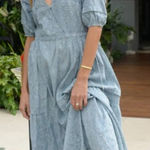 Anthropologie  Kopal Keri Brick Hand Print Maxi Dress Sz. M Photo 0