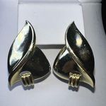 MCM Vintage  Abstract Linear Button Earrings Photo 6