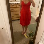 Lulus Troulos Red Lace Up MIDI Dress Photo 4
