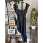 Amanda Uprichard  Camellia Off The Shoulder Midi Dress Black Womens Size Small Photo 4