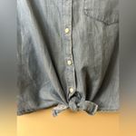 Madewell  Denim Short-Sleeve Tie-Front Shirt size XL Photo 2