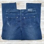 J. Jill Denim Jeans Sz 12 Kick Flare Ankle Darn Wash Distressed Raw Hem NWT Blue Photo 3