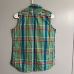 Polo by Ralph Lauren Green Plaid Sleeveless Button Down Shirt Size 6 Photo 1