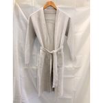 Wilfred Aritzia Belize Belted Cardigan Sweater Merino Wool Heather Gray Pockets Size XS Photo 5