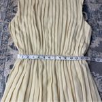 Mango  Butter Yellow Cream Pleated Midi Dress Photo 4