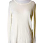 Diane Von Furstenberg NWOT  cream wool silk sweater open cross back sz S Photo 2