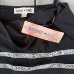 Inspired Hearts Black Mini Dress with White Stripes size juniors medium NEW Photo 4