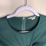 Open Edit  Womens Size‎ S Green Satin Cutout Long Sleeve Top Photo 4