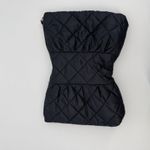 Kate Spade Navy Bow Quilted Large Cosmetic Pouch Bag Satin Blue Photo 5