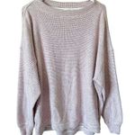 Aerie  Oversized Wide Boatneck Textured Knit Cozy Tunic Sweater Medium Photo 0