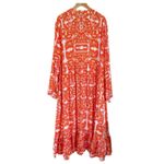 Mare Mare x Anthropologie Lynda Maxi Dress MEDIUM PETITE Tiered Boho Cottage Orange Size undefined Photo 2