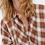 Free People Promise Everything Plaid Shirt Wool blend L Photo 0