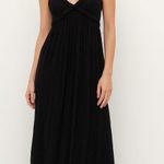 MNG Suit Braided Grecian Maxi Dress Gown Black Size 8 Photo 0