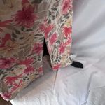 Liz Baker Vintage Cream Floral Print 100% Silk Sleeveless Shift Maxi Dress Sz 1X Photo 3