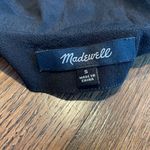 Madewell Black V Neck Dress with Button Detail at Hem - Size S Photo 2