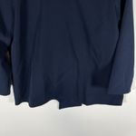 Tuckernuck NEW Navy Faye Preppy Bow Ruffle Collar 3/4 Sleeve Blouse Size Large Photo 4