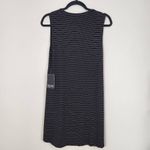 Michael Lauren  Black Stripe Sleeveless Shift Dress Size Small NWT T-Shirt Dress Photo 3